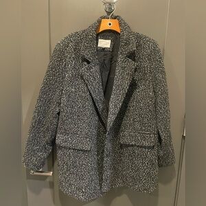 Black & White Tweed Peacoat